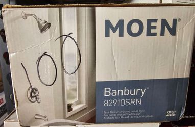 Moen Banbury Single Handle Tub & Shower Faucet in Brushed Nickel (Valve Included)