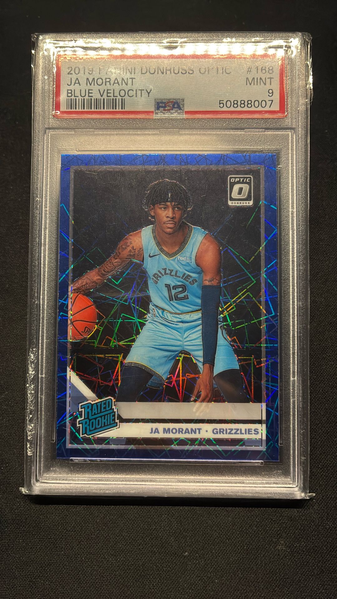 Ja Morant Blue Velocity Optic Rated Rookie PSA 9