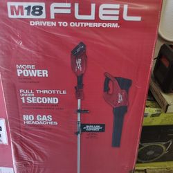 Milwaukee Fuel Weed Eater And Fuel Blower With 8.0ah Forge Battery And Fast Charger