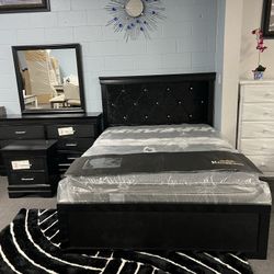 4PC Black Queen Bedroom Set 🔥SALE🔥
