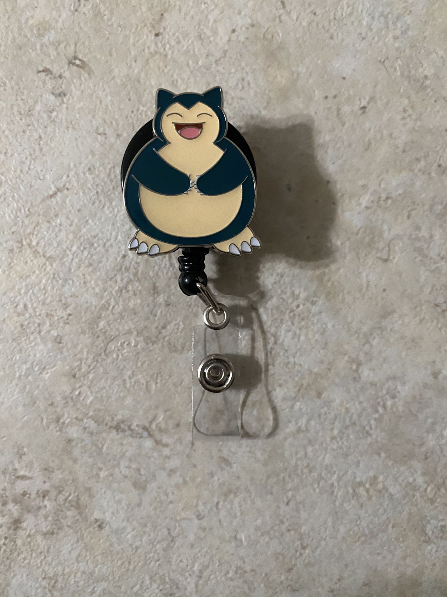 Pokemon Snorlax Badge Reel Id Holder