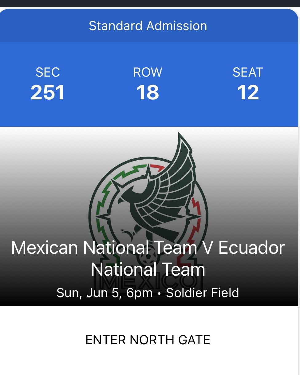 mexico vs ecuador  tickets 2 good seats for 270 both
