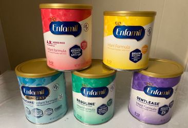 20 Cans ENFA😊MIL Pink 12.9OZ Each15$/Purple 12.4OZ Each 14$/Yellow Each 13.5$/ Blue 13.6 OZ 15$/Green 12.4 OZ 15$