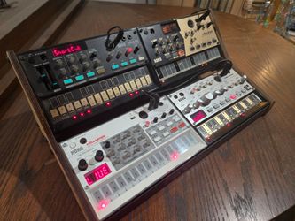 Korg Volca Series Bundle in Custom Wooden Case