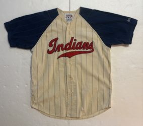 VTG Mirage 90's Rare Cooperstown Collection CLEVELAND INDIANS BOB FELLER BASEBALL JERSEY SIZE XL