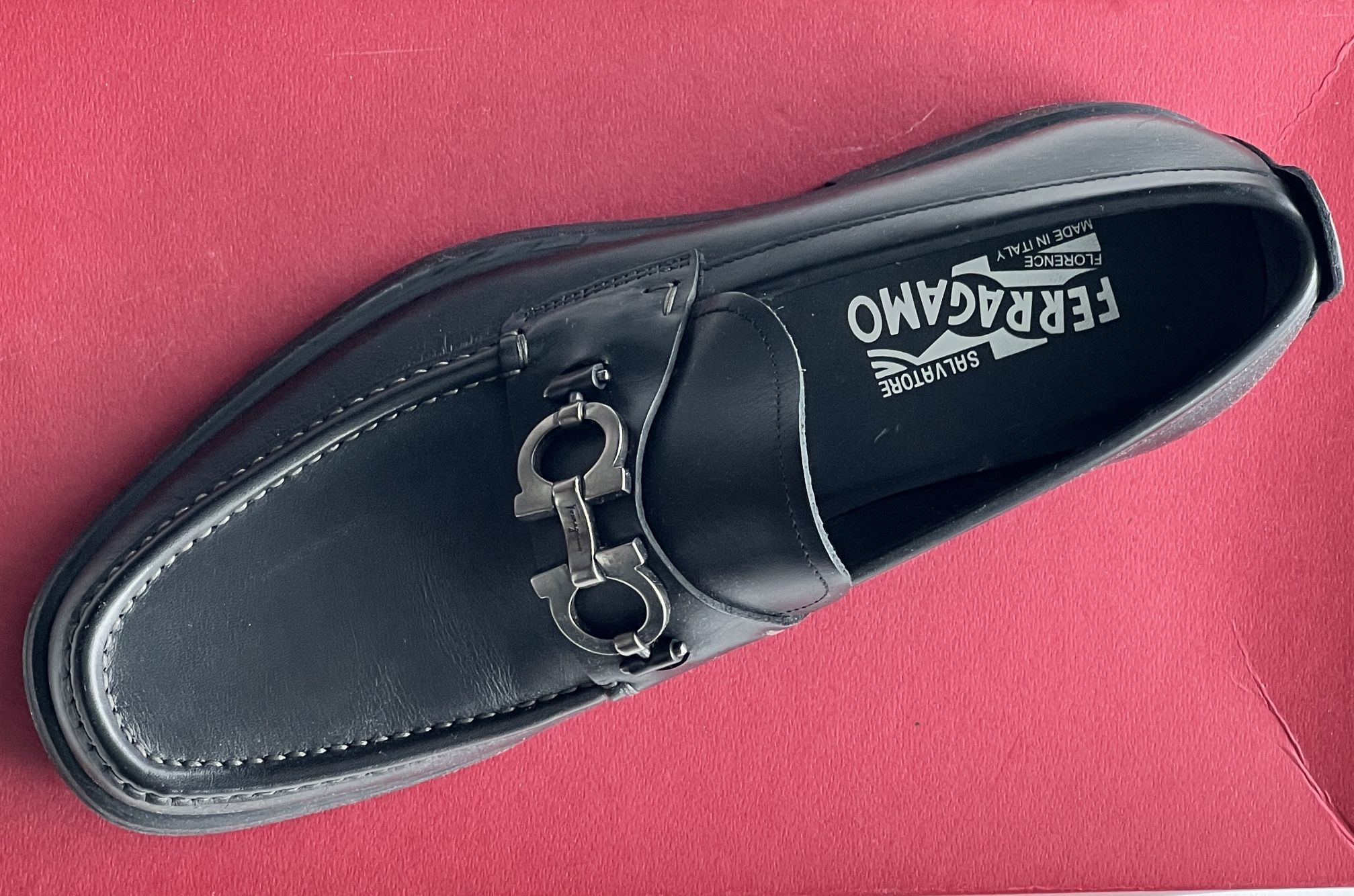 Salvatore Ferragamo “David” Loafers – Nero Calf Leather, Size 10D – Brand New