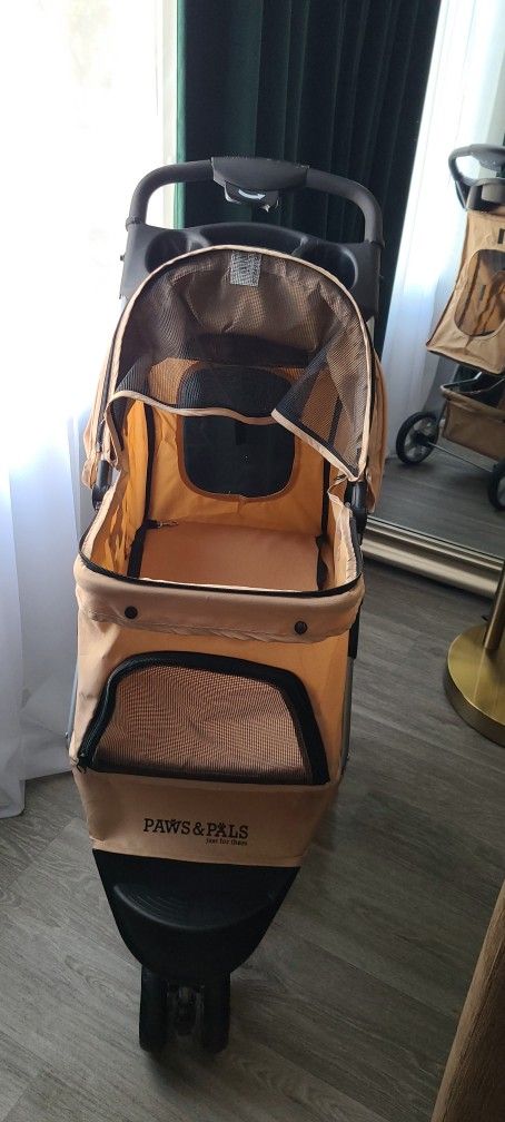 Pet stroller for small or medium cat or dog