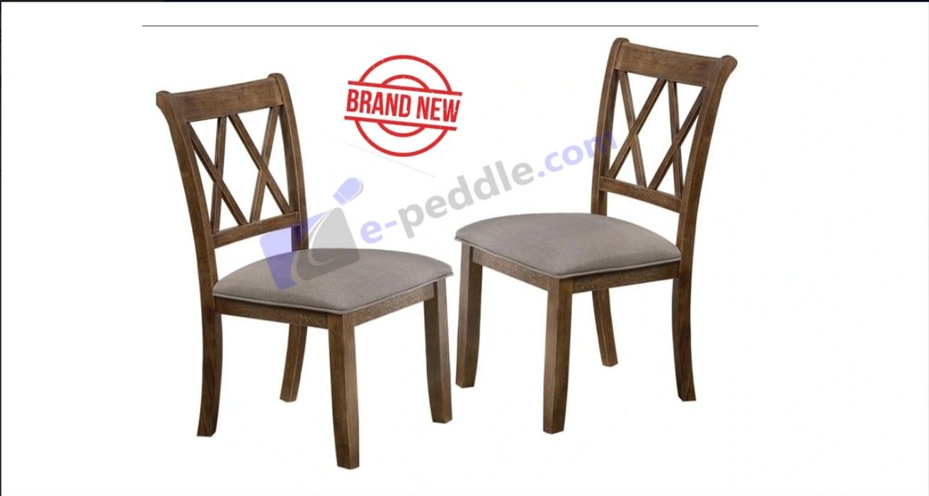 Dining Chairs "Luxembourg Collection" by Best Master Furniture -18" Seat Height (Set of 2) - Antique Natural Oak