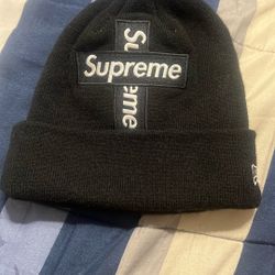 supreme NEW ERA cross logo beanie 