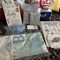 Baby Shower Games And Tablecloth 