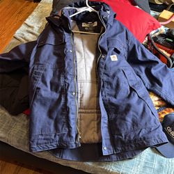 Carhartt fire resistant jacket with detachable hood