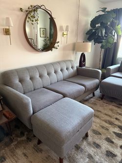 Mid-Century Modern Gray living room set