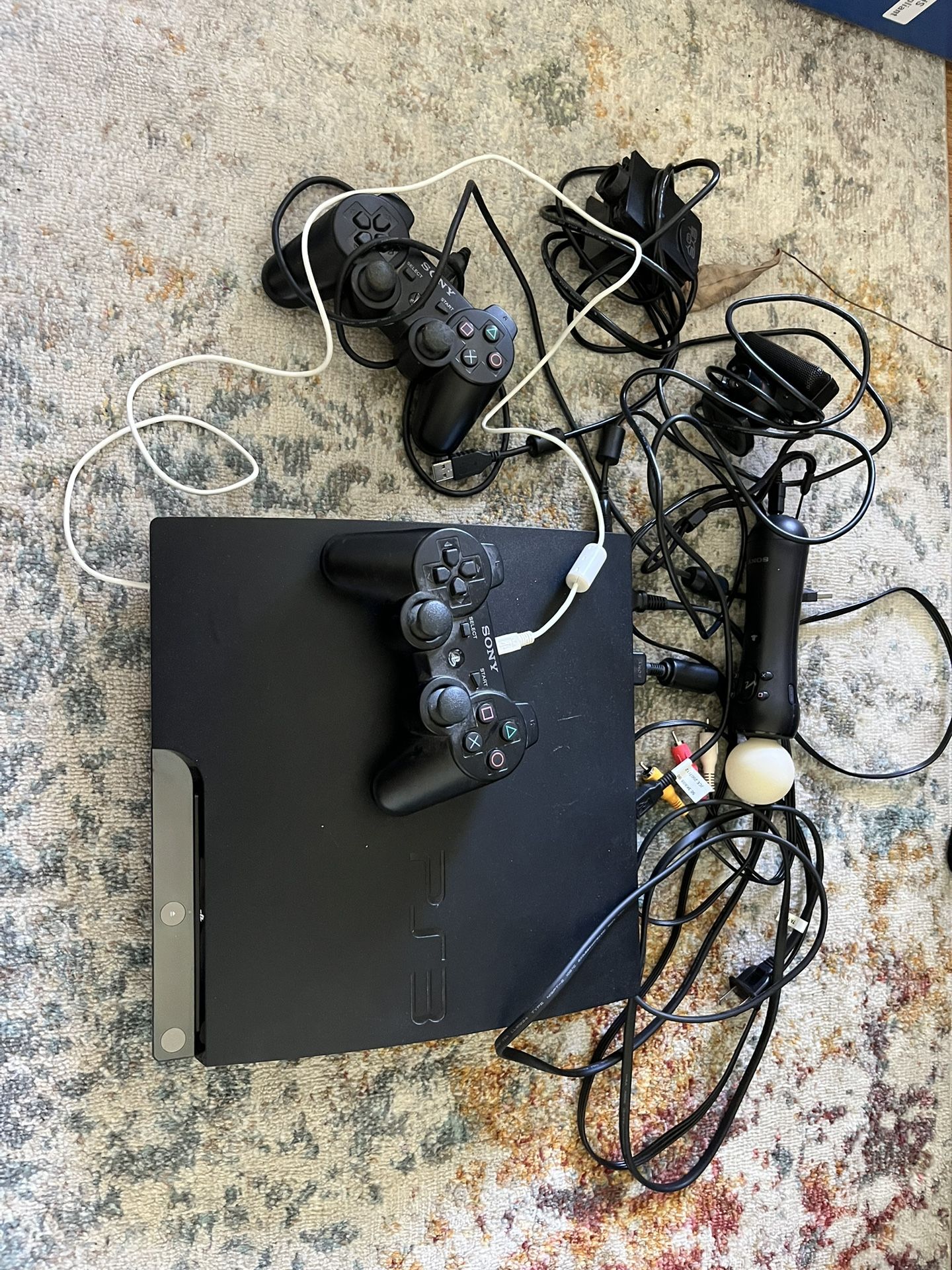 PlayStation 3, Controllers, Motion Sensing Camera, And Wand $100 OBO