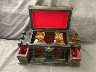Vintage S Sper Bijou Medieval Castle Decanter Bar Set