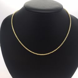 Gold Rope Chain 10k Hollow New 