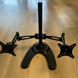 Dual Monitor Stand, Free-Standing Full Motion