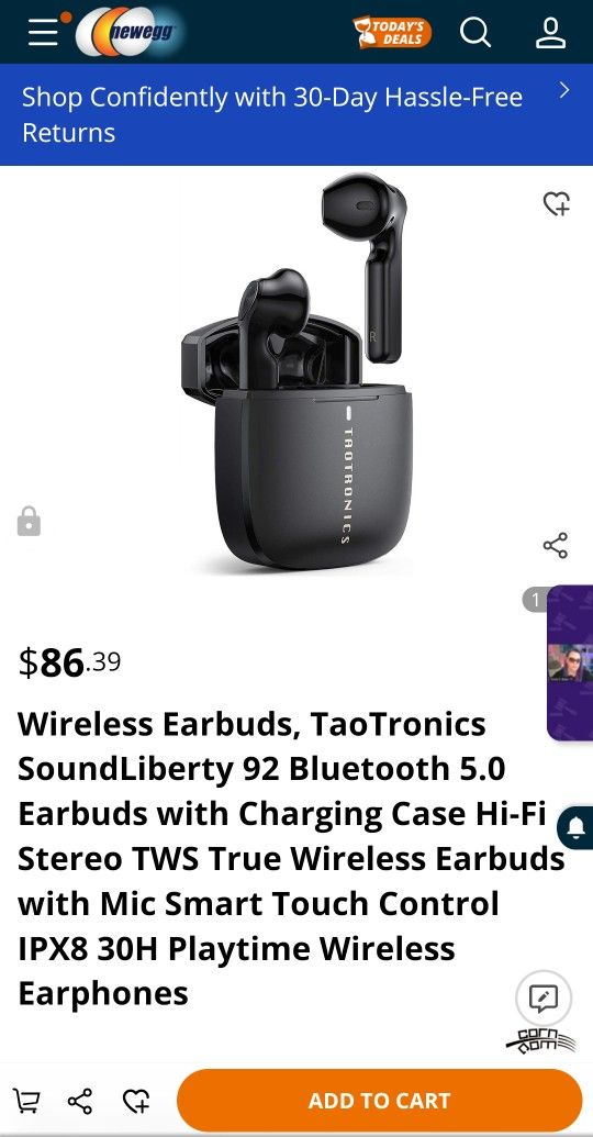 Taotronics Soundliberty 92 Wireless Bluetooth Earbuds