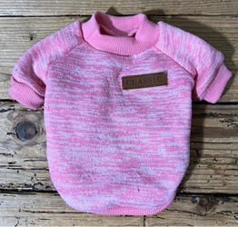 Classic Small Dog Pink Fleece Sweater