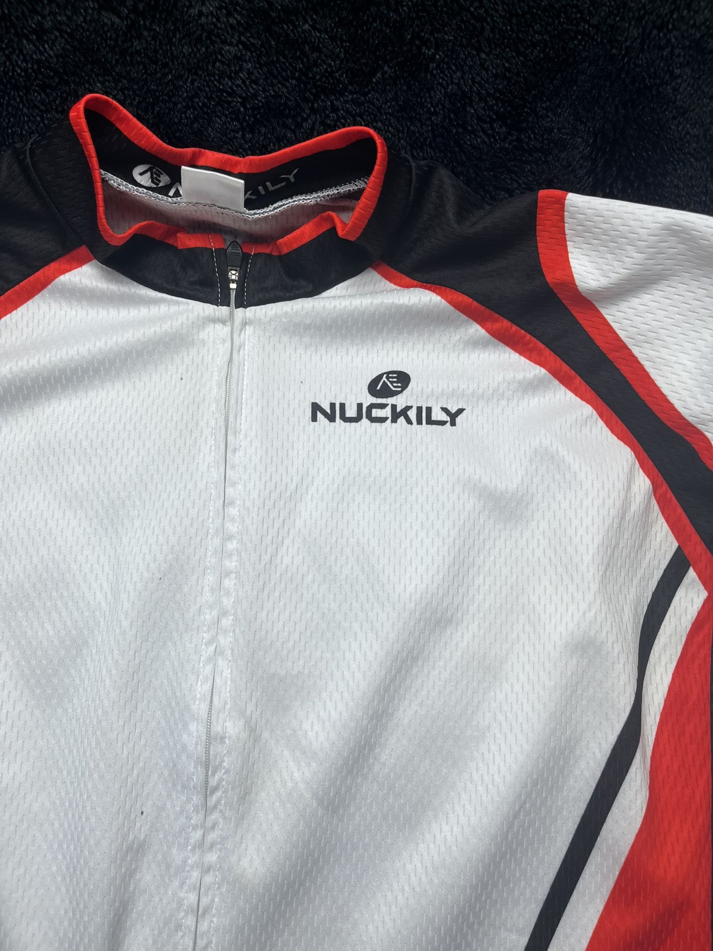 NUCKILY NJ502 MENS CYCLING JERSEY (RED)XL White Black 