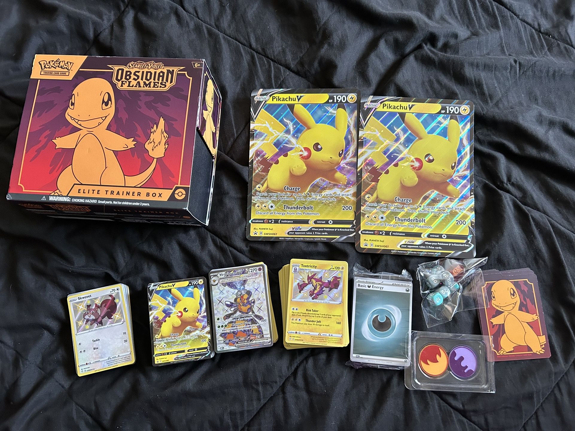 Bulk Pokémon Cards And Empty Obsidian Flames ETB