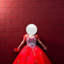 Quinceañera Red Dress 