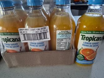 Free Tropicana Orange juice.