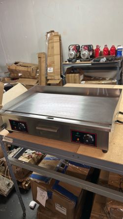CHALIGHT 30"Commercial Electric Griddle Electric Countertop Griddle 3000W Restaurant Grill BBQ Flat Top 430 Stainless Steel Long Griddle Electric Nons