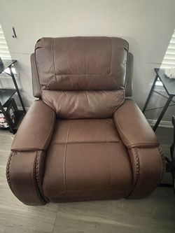 Brown Leather Recliner Chair