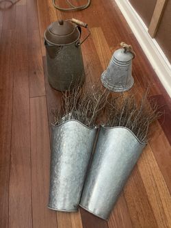 Galvanized Metal Decor Set 