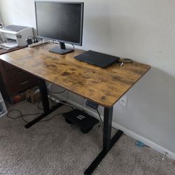 Electric Height Adjustable Computer Table - Assembled