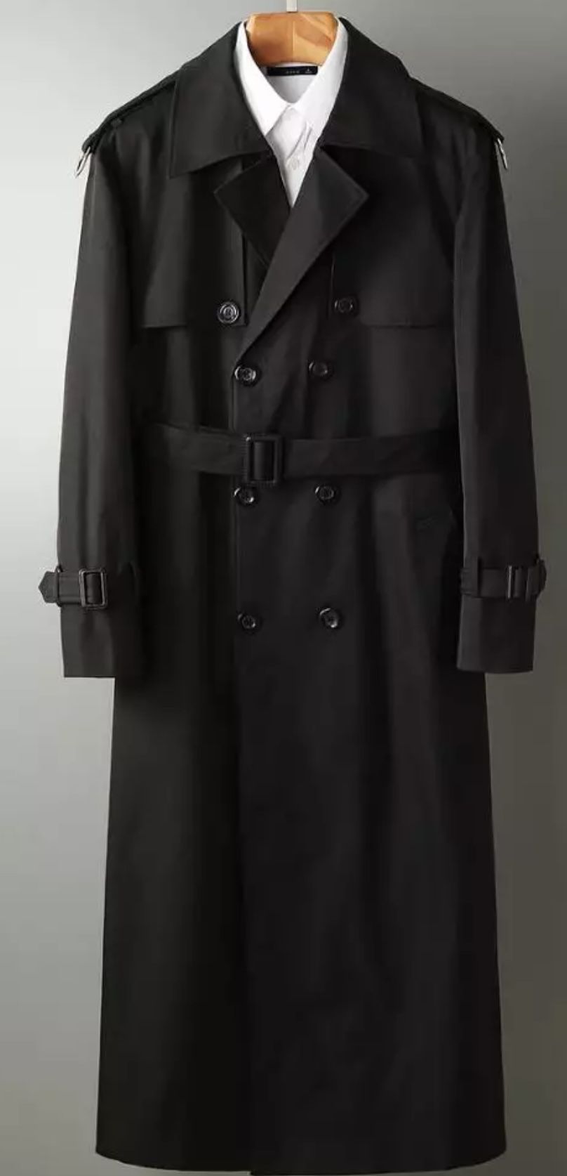 Double breasted Long men trench coat new with tags