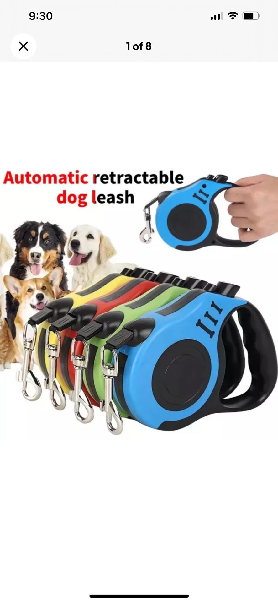 Automatic Retractable Dog Leash Pet Collar Automatic Walking Lead