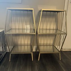 Gold Metal Mirror End Tables YES, It Is Still Available