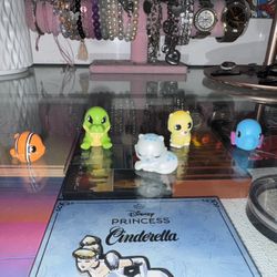 Squinkies - Do Drops - Spotty Dottie blue, Moose Shopkins mini clownfish orange and Whale 
