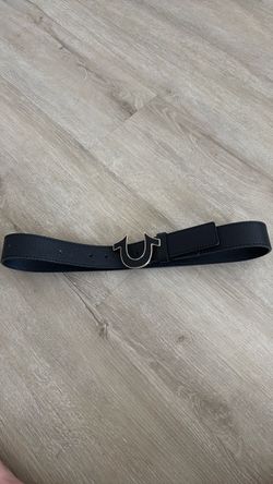 True religion Black Gold Leather Belt