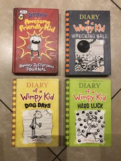 Diary of a Wimpy Kid - Hardcover books - Lot of 4