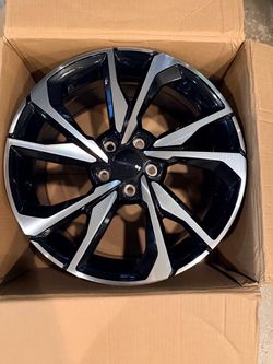 18 Inch 18x8 Inch Single Aluminum Alloy Wheel Rim Fits For Honda Civic 2017 2018 2019 2020 2021, OE Direct Fit Replacement Rim, 8, Machined Bl