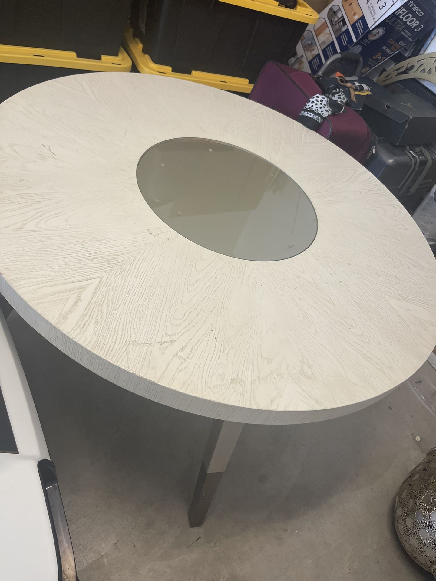 Round Dining Table Lazy Suzan Top