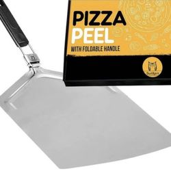 New Pizza Peel. Foldable Handle. Stainless Steel. 