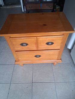 NIGHTSTAND HARD WOOD ..NICE...26 W X 27 H 16 D...!!