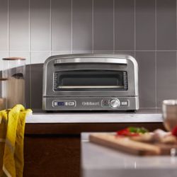 Cuisinart Indoor Pizza Oven – Versatile Temp range reaches 700°F – Bake 12” Pizzas in Minutes – Portable Countertop Pizza Oven – Stainless Steel – CPZ