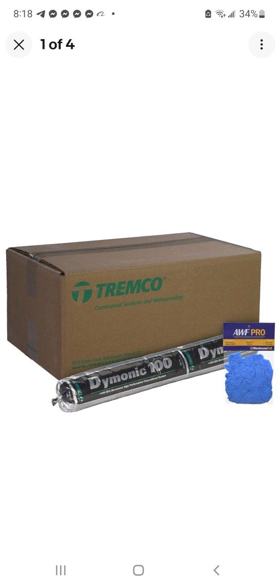 🔥 BRAND NEW Tremco Dymonic 100 – 20oz Sausage (Dark Bronze) | Case of 15 + AWF PRO Gloves
