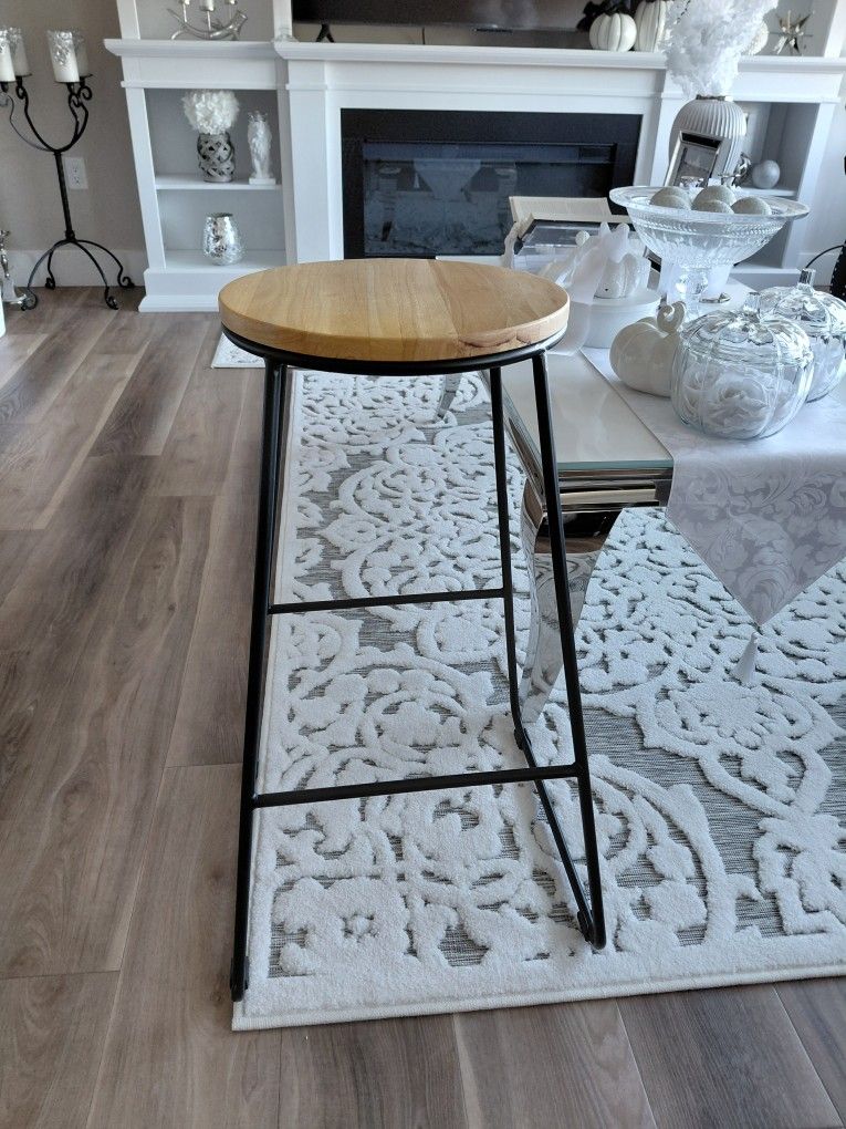 Mainstays 28" Natural Wood Stool