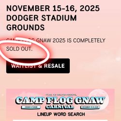 Camp Flog Gnaw Tickets