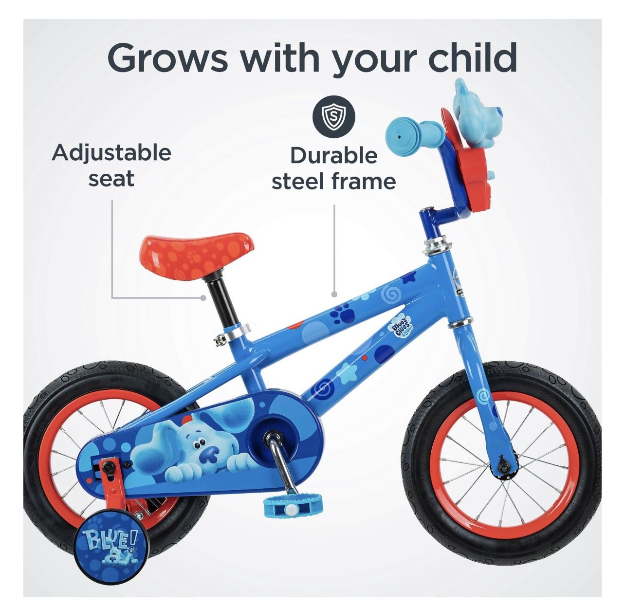 Nickelodeon Blue's Clues Kids Bike by Schwinn, 12 inch wheel, ages 2 to 5, blue
