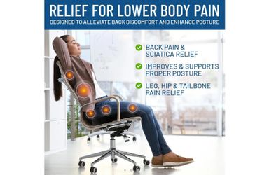 Doctor Recommended Memory Foam Seat Cushion & Lumbar Support Pillow Set