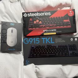 Gaming Mouse And Haming Keyboard. Logitech And Steelseries Faze Clan Edition