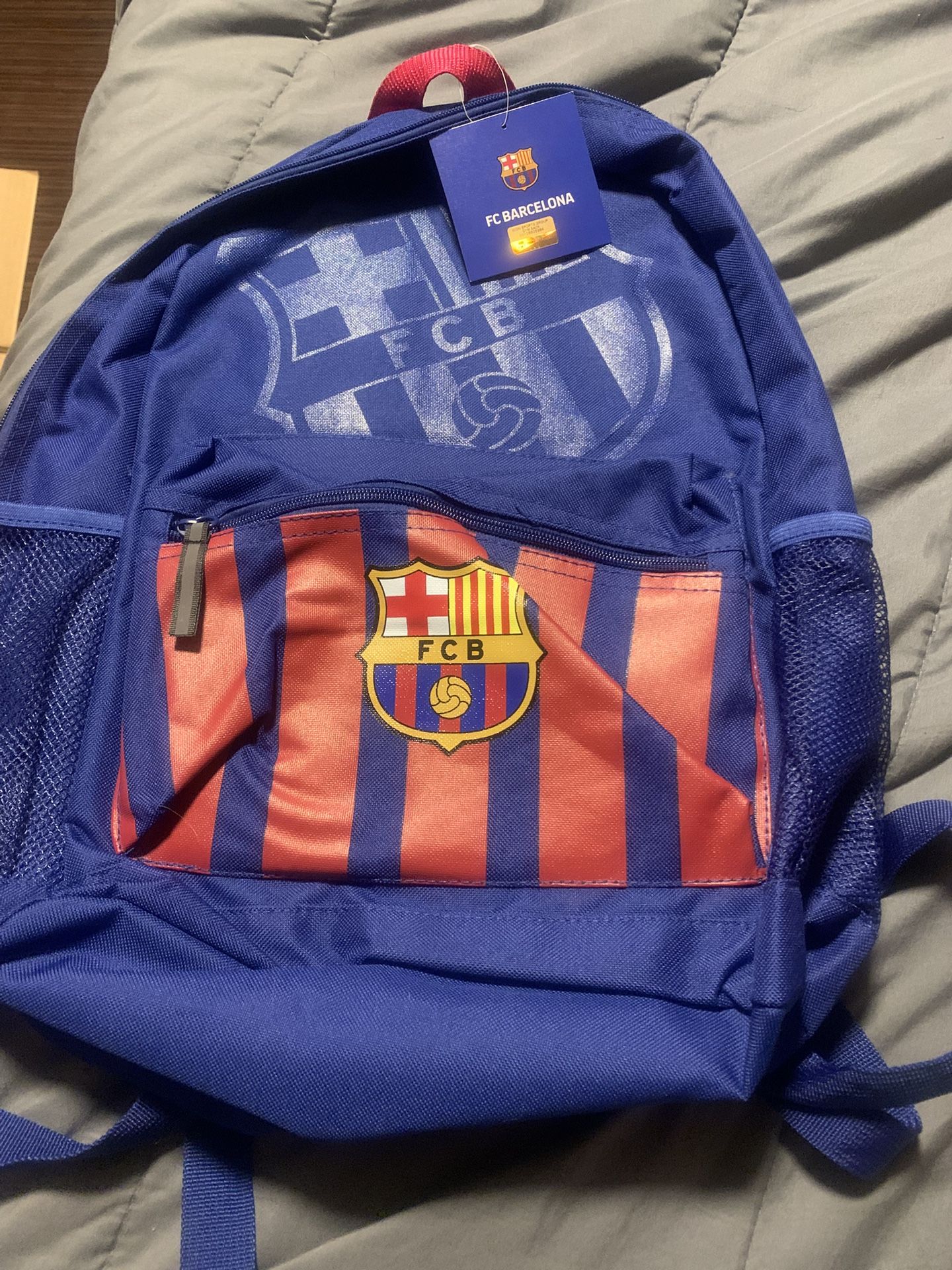 Barcelona Icon Sports Vertigo FC Barcelona 21” Backpack Blue Red