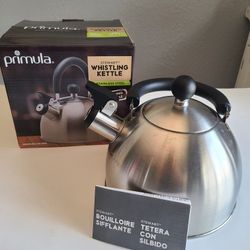 New Primula Stewart Stainless Steel Whistling Kettle 1.5qt