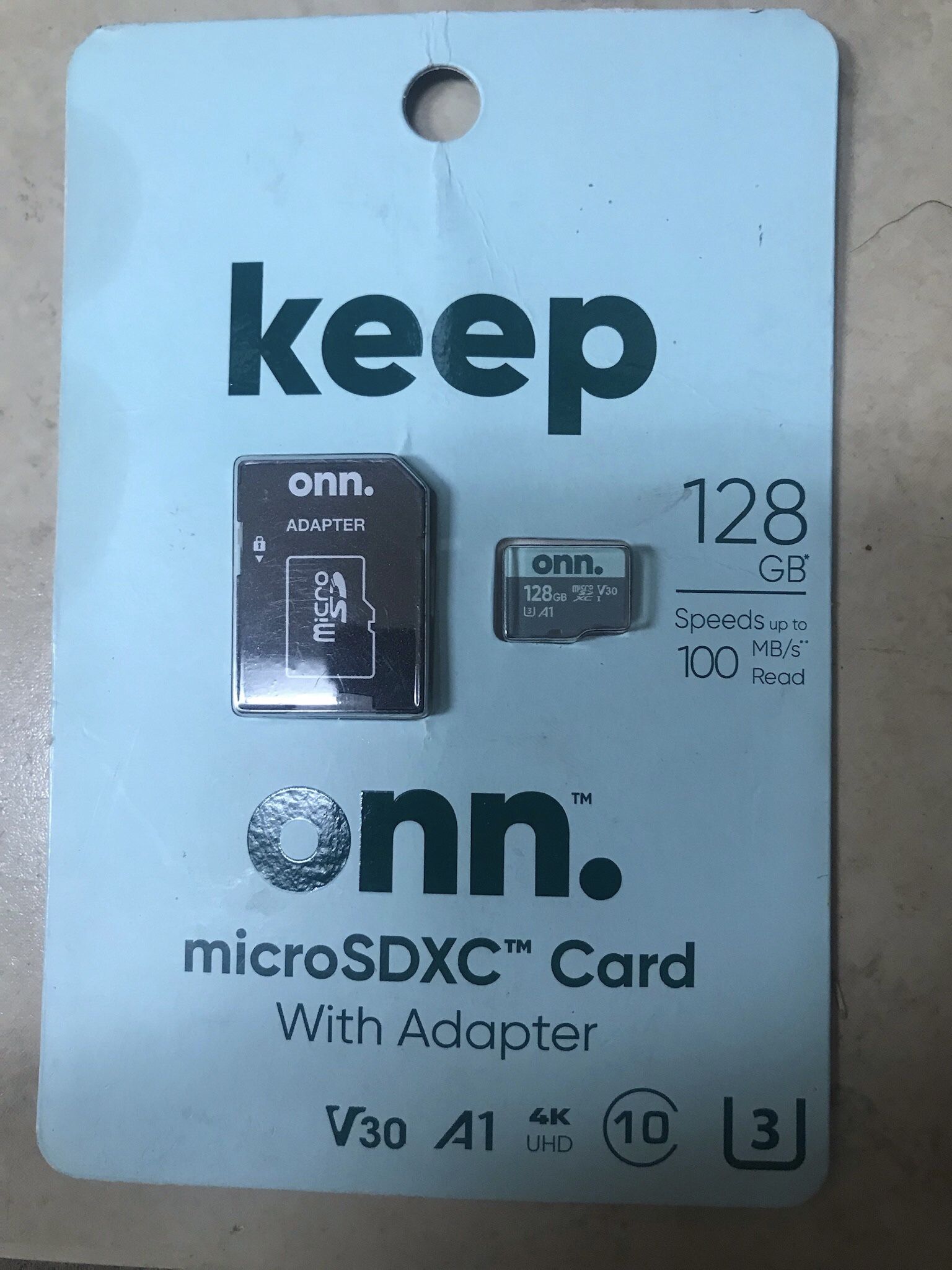 onn. 128GB MicroSDXC Card with Adapter(two available )